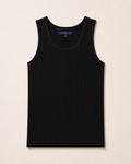 TT001 black rib tank interior FORME LAB woven label detail